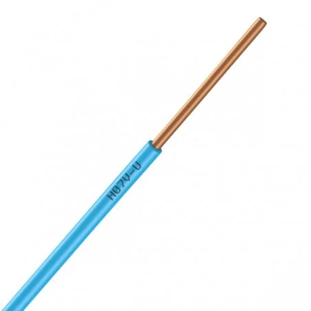 Nexans - 01225017 - Bobine de fil électrique 1,5mm Bleu Long 100m [ H07V-U PASSEO 1 ]