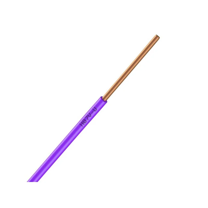 Nexans - 01225012 - Bobine de fil électrique 1,5mm Violet Long 100m [ H07V-U PASSEO 1 ]