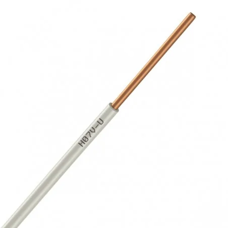 Nexans - 01225020 - Bobine de fil électrique 1,5mm Ivoire Long 100m [ H07V-U PASSEO 1 ]