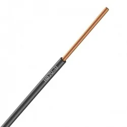 Nexans - 01225055 -Bobine de fil électrique 2,5mm Noir Long 100m [ H07V-U PASSEO 1 ]