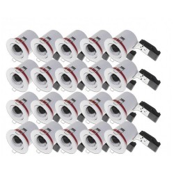 Pack 20 supports de spot LED inclinable GU10 BBC RT2012