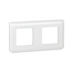 Legrand | Plaque Programme Mosaic - 2x2 modules - horizontal - blanc