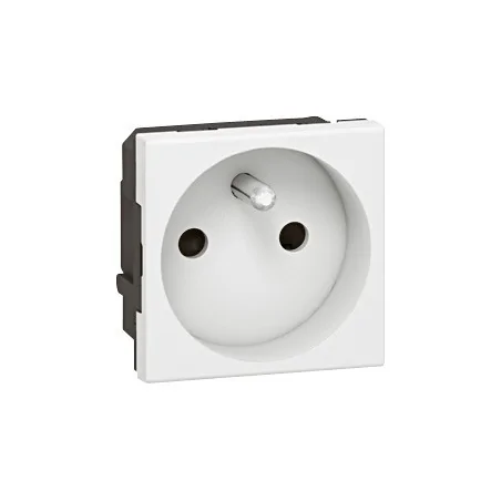 Legrand - 077111 - Prise Prog Mosaic - 2P+T droite - 2 mod - blanc